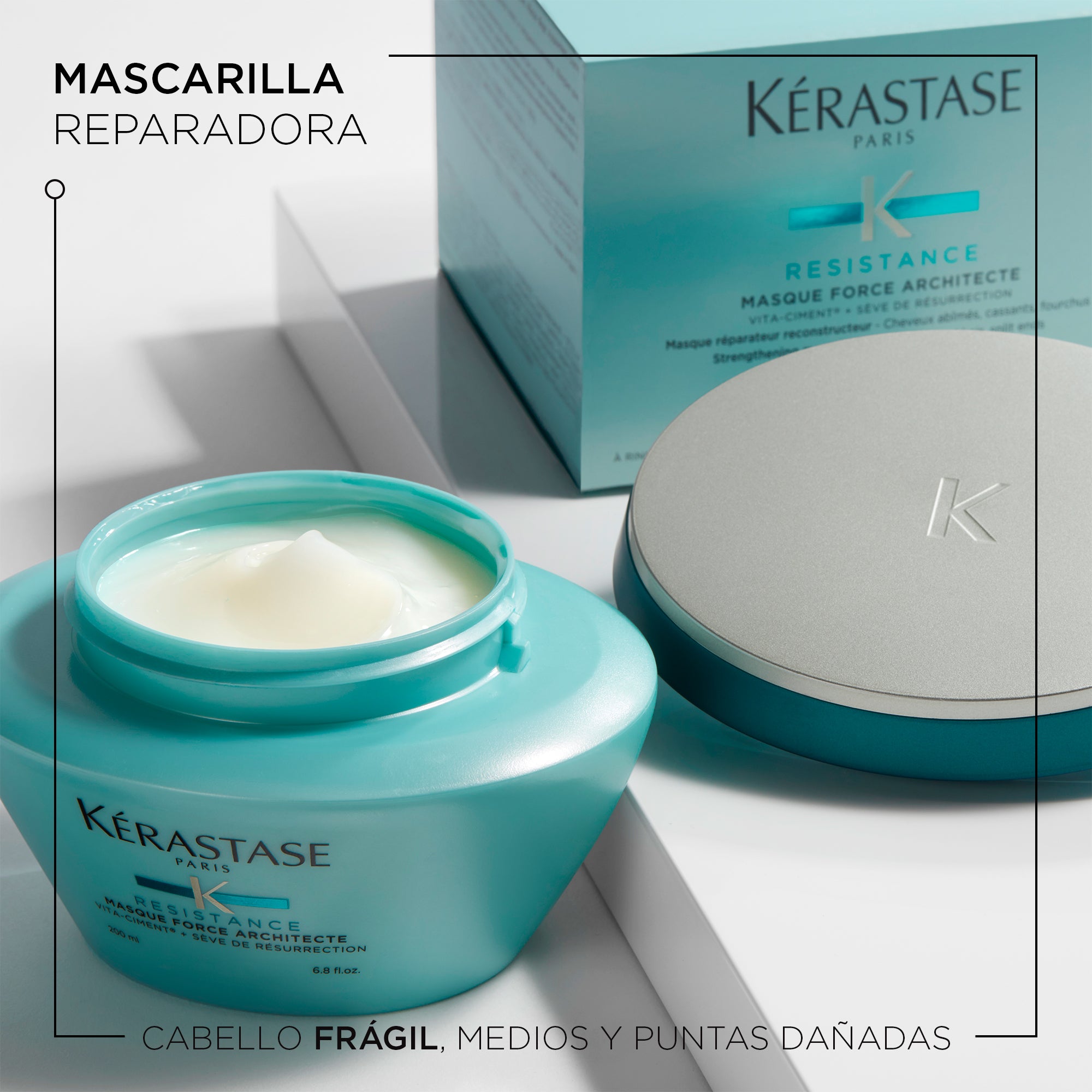 Mascarilla Kérastase Résistance Force Architecte repación cabello dañado 200ml