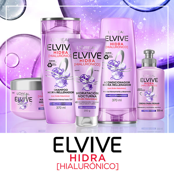 Elvive L´oréal Paris - Shampoo Hidra Hialuronico 200 Ml x 3 Unidades