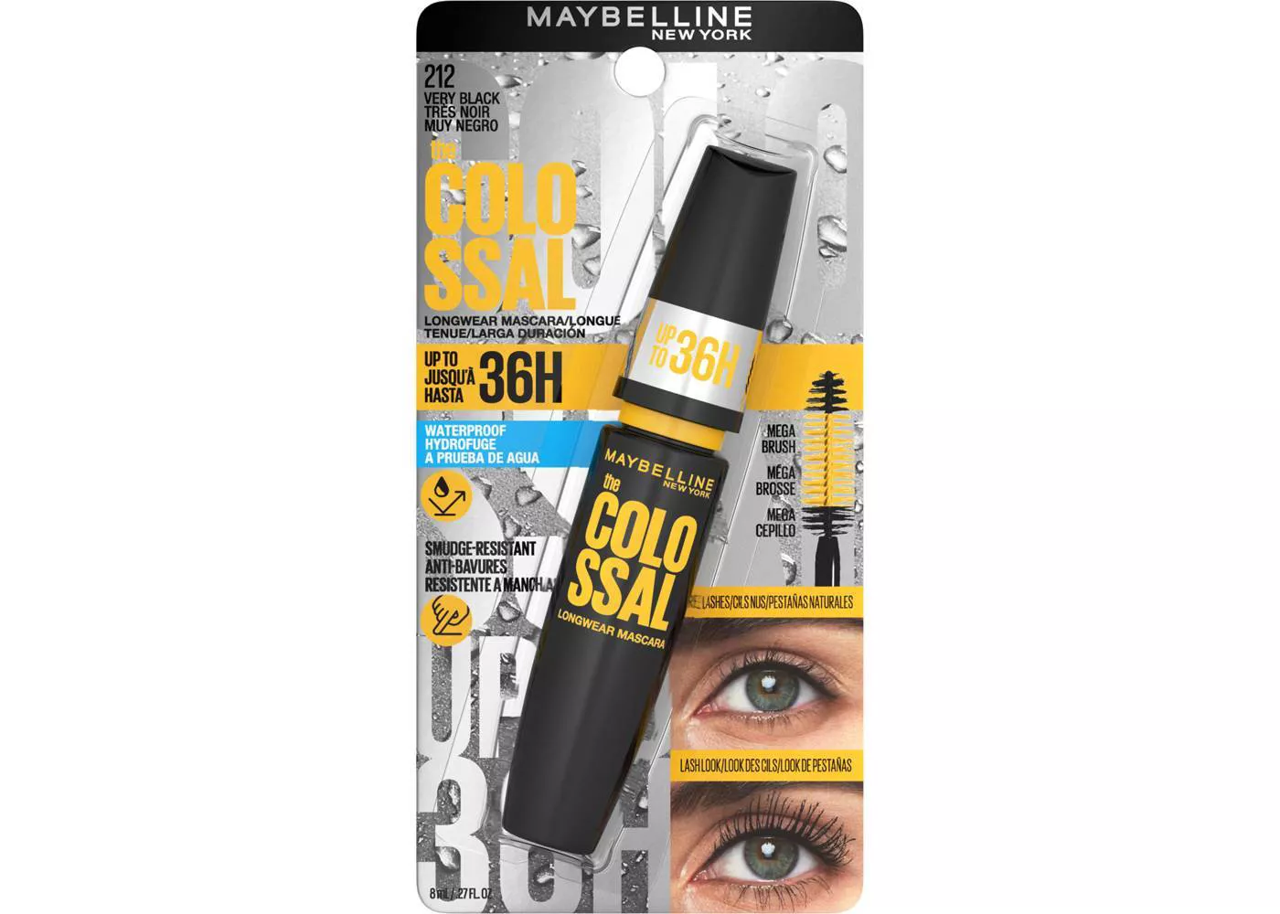 Maybelline Máscara Volumen Express Colossal 36H Wp 212